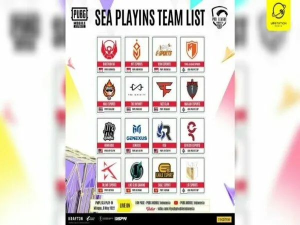 Berikut 16 Tim Peserta Babak Play-Ins PMPL SEA Championship Spring 2022