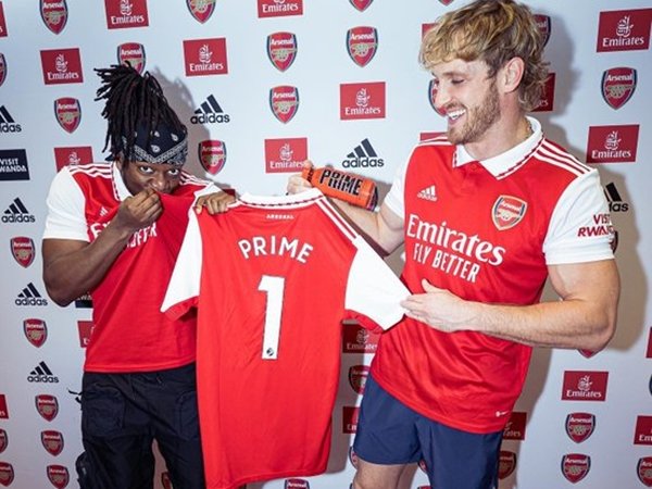 Arsenal Jalin Kerja Sama dengan PRIME, Minuman Hidrasi Milik Duo Youtuber Logan Paul dan KSI