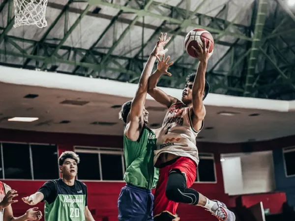 Pemain Indonesia Patriots saat melawan Amartha Hangtuah.