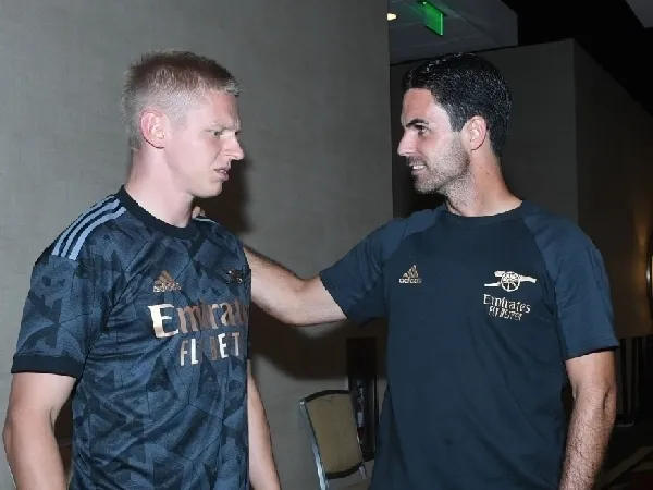 Oleksandr Zinchenko dan manajer Arsenal, Mikel Arteta