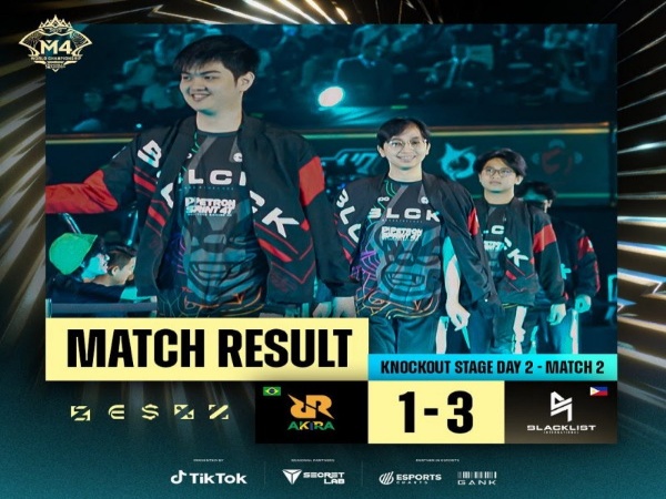 Hasil Laga M4: Jegal RRQ Akira, Blacklist International Tantang RRQ Hoshi