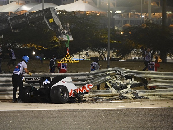 F1 Akan Pamerkan Bangkai Mobil Romain Grosjean di Madrid