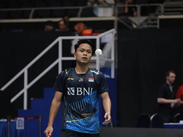 Anthony Ginting bertekad kalahkan Anders Antonsen di Final Singapore Open 2023.