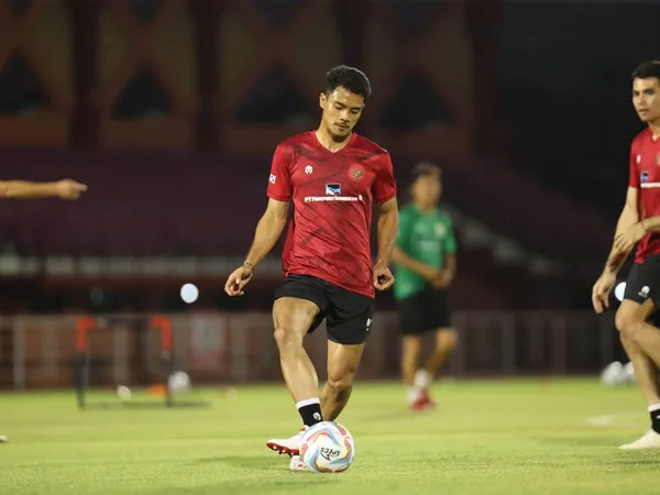 Penyerang Persija Jakarta, Aji Kusuma berlatih bersama timnas Indonesia