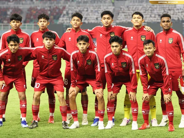 Skuat timnas Indonesia U-17 pada laga pertama Piala Dunia U-17