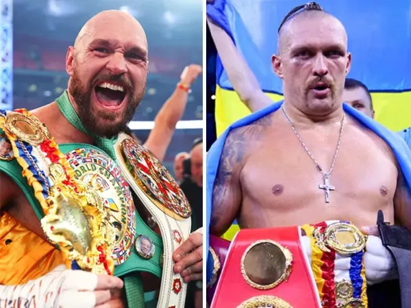 Tyson Fury (kiri) dan Oleksandr Usyk. (Foto: TalkSPORT)