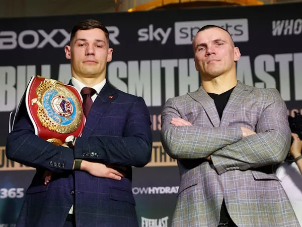 Mateusz Masternak (kanan) dan Chris Billam-Smith. (Foto: Boxxer)