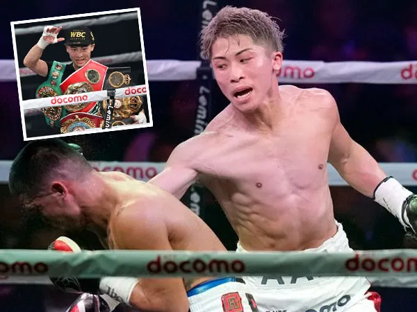 Naoya Inoue (kanan) menghentikan Marlon Tapales di ronde 10, menggabungkan gelar WBA dan IBF milik Tapales dengan koleksi WBC dan WBO miliknya. (Foto: AP)