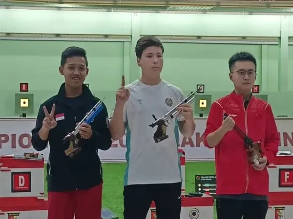 Alif Satria Bersyukur Dapat Perak di Asian Riffle/Pistol Championship. (Foto: Antara)