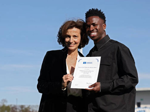 Vinicius Jr Resmi Ditunjuk Sebagai Duta Besar UNESCO
