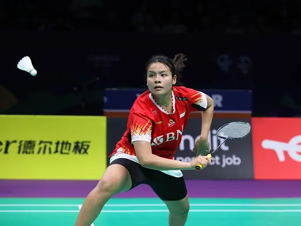 Komang Ayu Cahya Dewi sumringah bisa menang di laga penentuan Indonesia versus Korea Selatan.