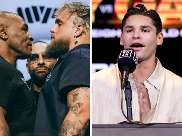 Mike Tyson dan Jake Paul (kiri) dan Ryan Garcia. (Foto: TALKSports)
