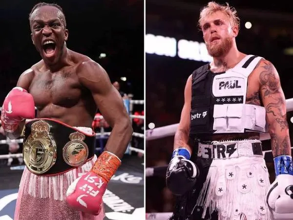 Jake Paul menantang KSI (kiri) untuk menggantikan posisi Mike Tyson yang mengalami sakit. (Foto: Talksports)