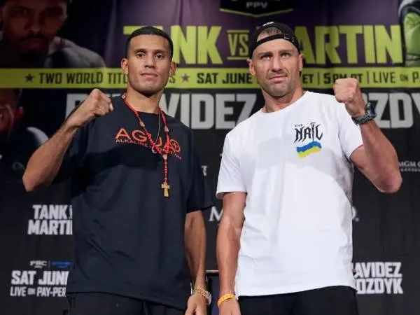 David Benavidez (kiri) dan Oleksandr Gvozdyk. (Foto: Premier Boxing Champions)