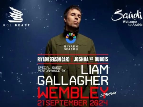 Liam Gallagher akan tampil sebelum pertarungan Anthony Joshua dan Daniel Dubois di Stadion Wembley. (Foto: Riyadh Season)