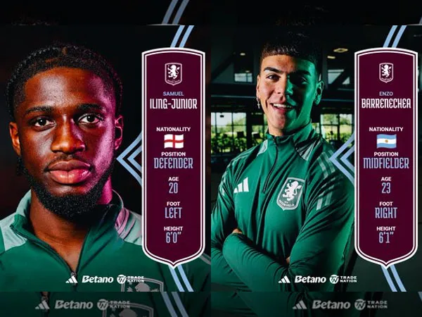 Aston Villa Konfirmasi Transfer Enzo Barrenechea dan Samuel Iling-Junior