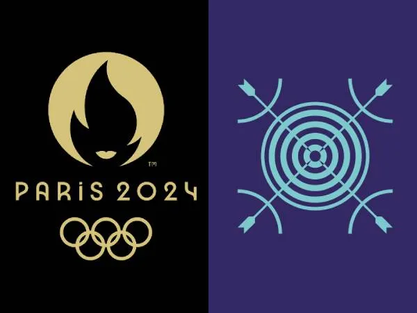 Gambar pictogram kompetisi anggar untuk Olimpiade Paris 2024. (Foto: Olympics)