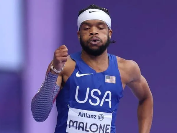 Noah Malone beraksi di Paralimpiade Paris. (Foto: AP)