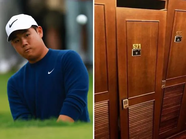 Tom Kim mengatakan bahwa masalah ini “selesai” setelah ia berbicara dengan pihak tur dan menawarkan untuk membayar biaya perbaikan pintu. (Foto: Golf Digest, Instagram)