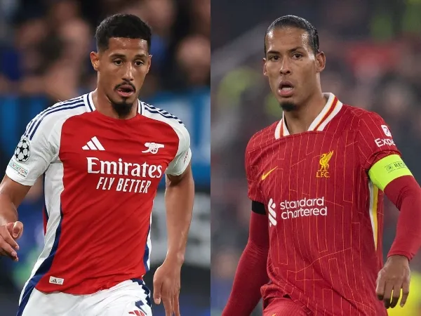 William Saliba dan Virgil van Dijk dianggap sebagai dua bek terbaik Premier League saat ini