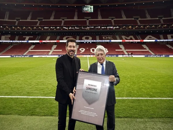 Pelatih dan presiden Atletico Madrid