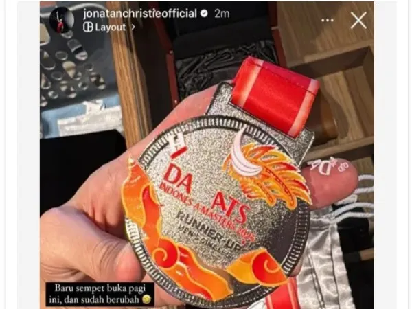 Jonatan Christie Keluhkan Medali Indonesia Masters Yang Sudah Mengelupas