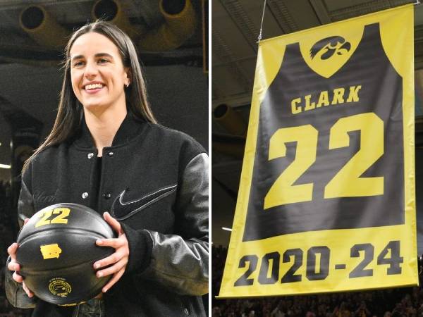 Caitlin Clark Nampak Emosional Saat Jersey No.22 Di Iowa Dipensiunkan