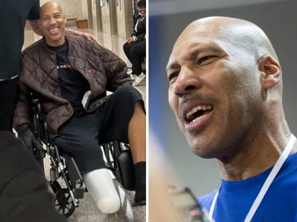 LaVar Ball terlihat tetap bersemangat meski kaki kanannya diamputasi. (Foto: X.com)