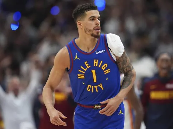 Michael Porter Jr tampil luar biasa di Game 3 dengan bahu kiri dibalut dan mati rasa oleh Lidocaine. (Foto: AP)