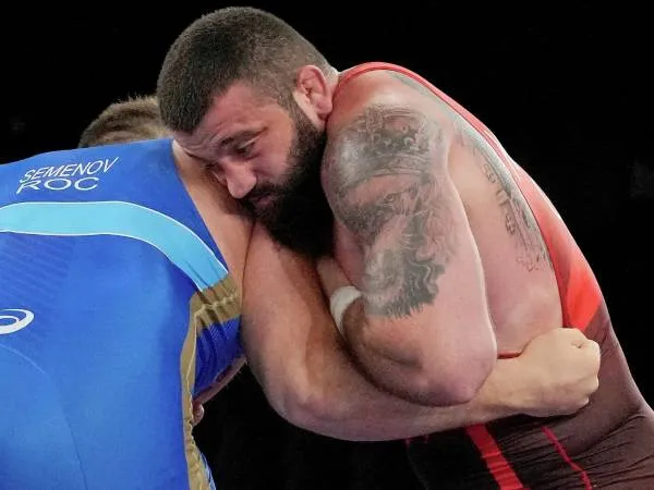 Iakobi Kajaia secara luas dianggap sebagai salah satu atlet terbaik Georgia, bersama dengan pegulat lainnya seperti Revaz Nadareishvili dan Ramaz Zoidze. (Foto: AFP)