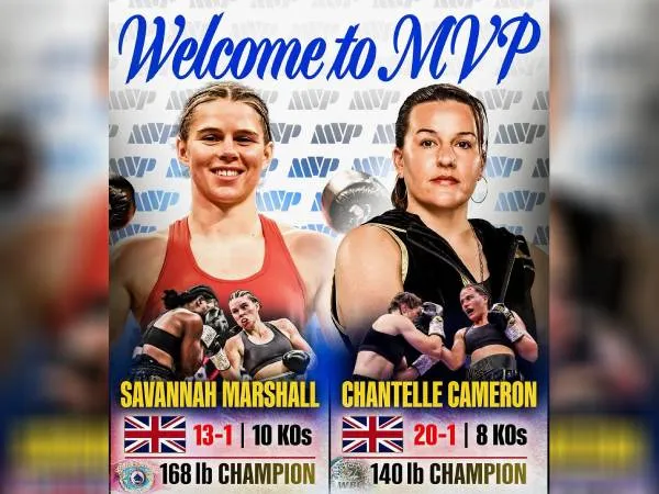 Savannah Marshall (kiri) dan Chantelle Cameron. (Foto: MVP)