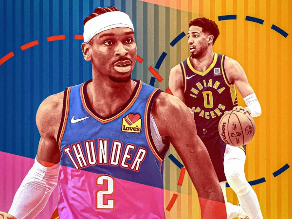 Shai Gilgeous-Alexander (kiri) dan Tyrese Haliburton. (Foto: ESPN)