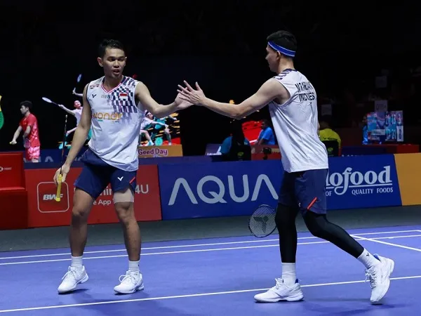 Fajar/Rian siap-siap hadapi wakil China lagi di perempat final Indonesia Open 2025.