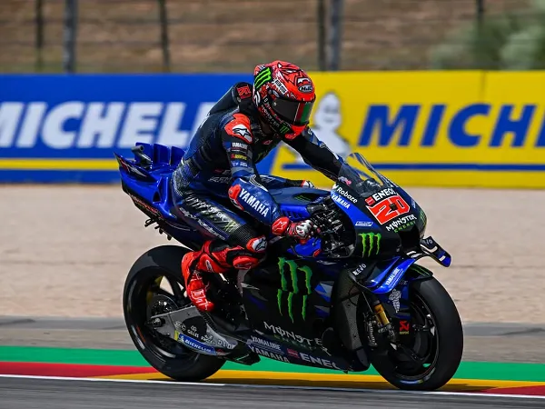 Fabio Quartararo bermasalah dengan daya cengkeram di GP Aragon.