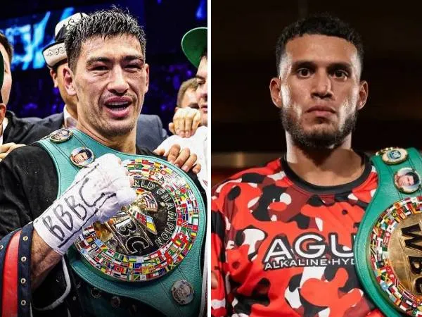 Dmitry Bivol (kiri) dan David Benavidez. (Foto: Fight TV)