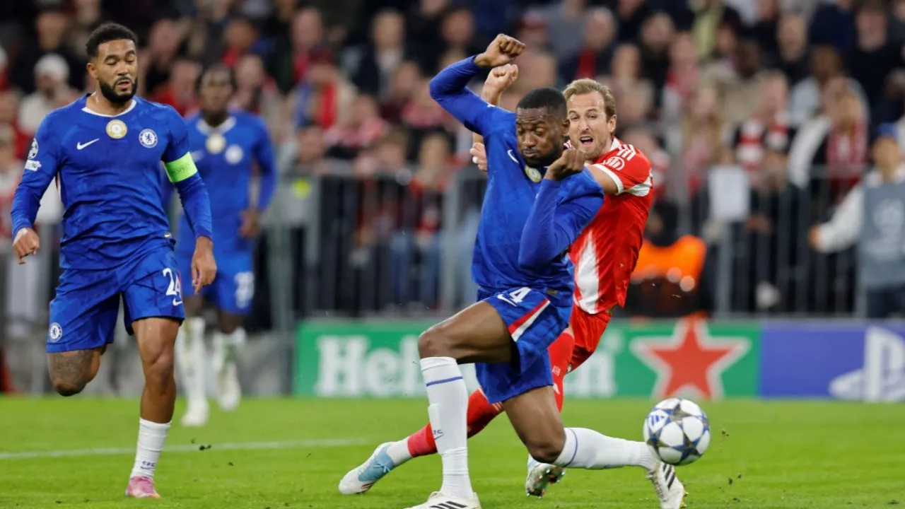 Aksi Harry Kane Saat Melawan Chelsea FC (Sumber: AFP)
