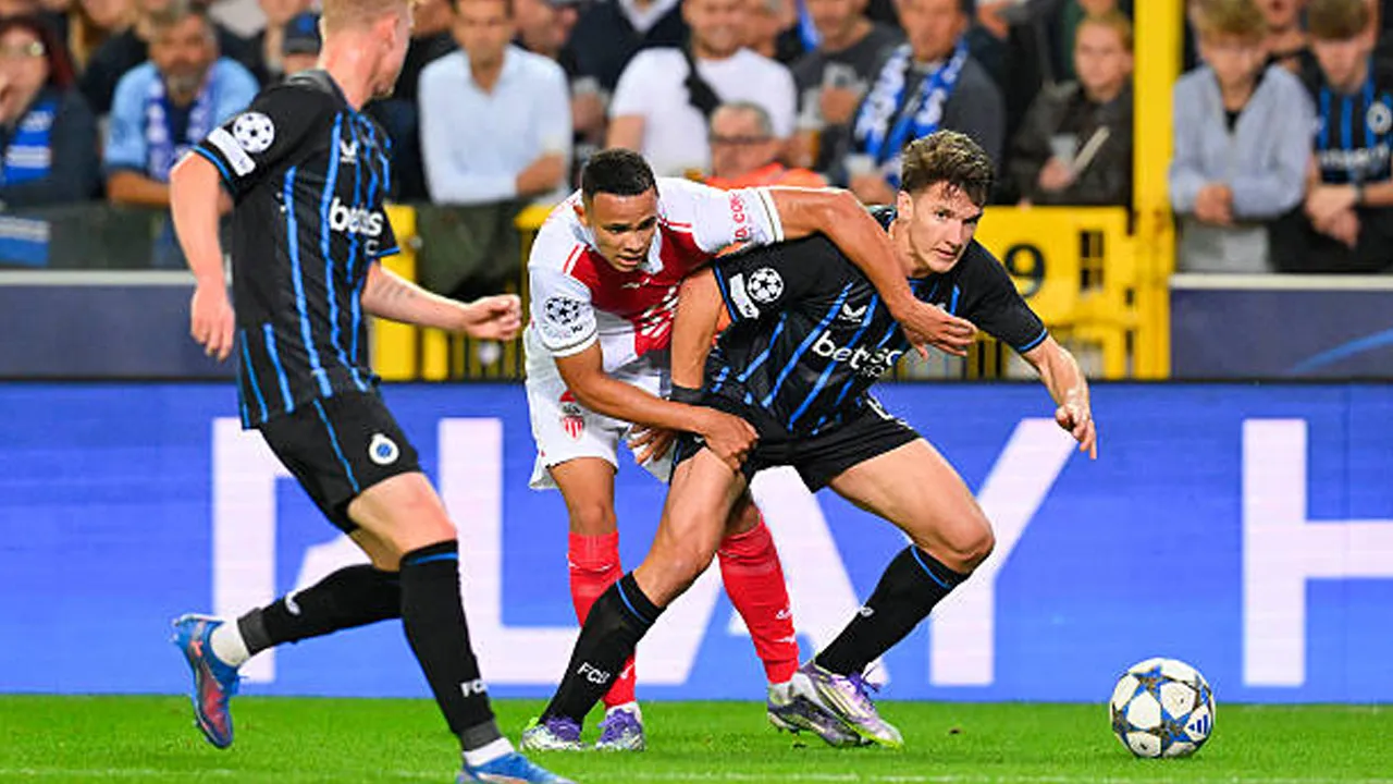 Club Brugge vs AS Monaco via gettyimages