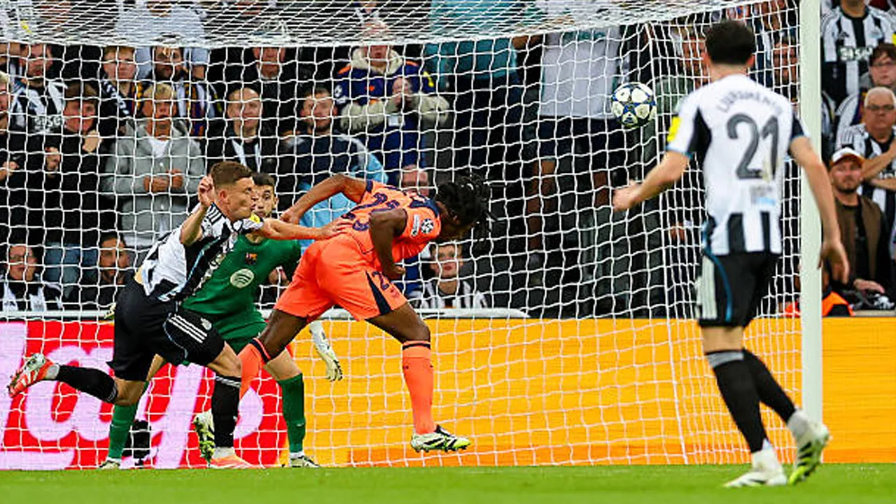Newcastle United vs Barcelona via gettyimages