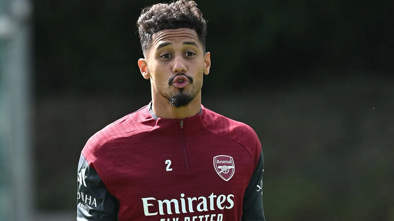 Bek Arsenal, William Saliba. (Foto: Stuart MacFarlane/Getty Images)