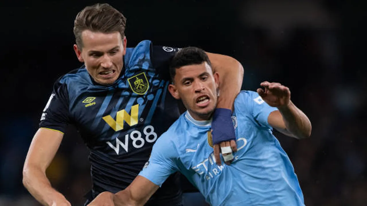 Manchester City vs Burnley via gettyimages