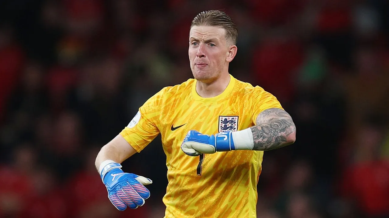 Kiper timnas Inggris, Jordan Pickford. (Foto: Michael Regan - The FA/The FA via Getty Images)