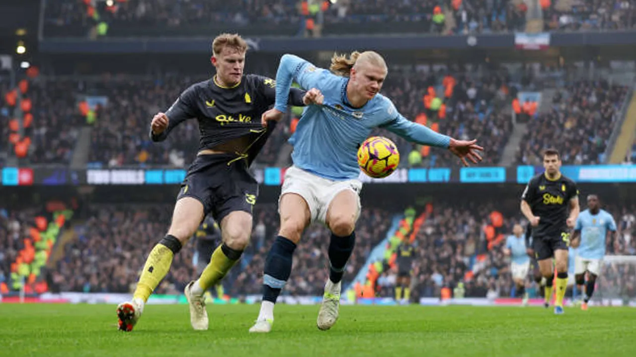 Manchester City vs Everton via gettyimages