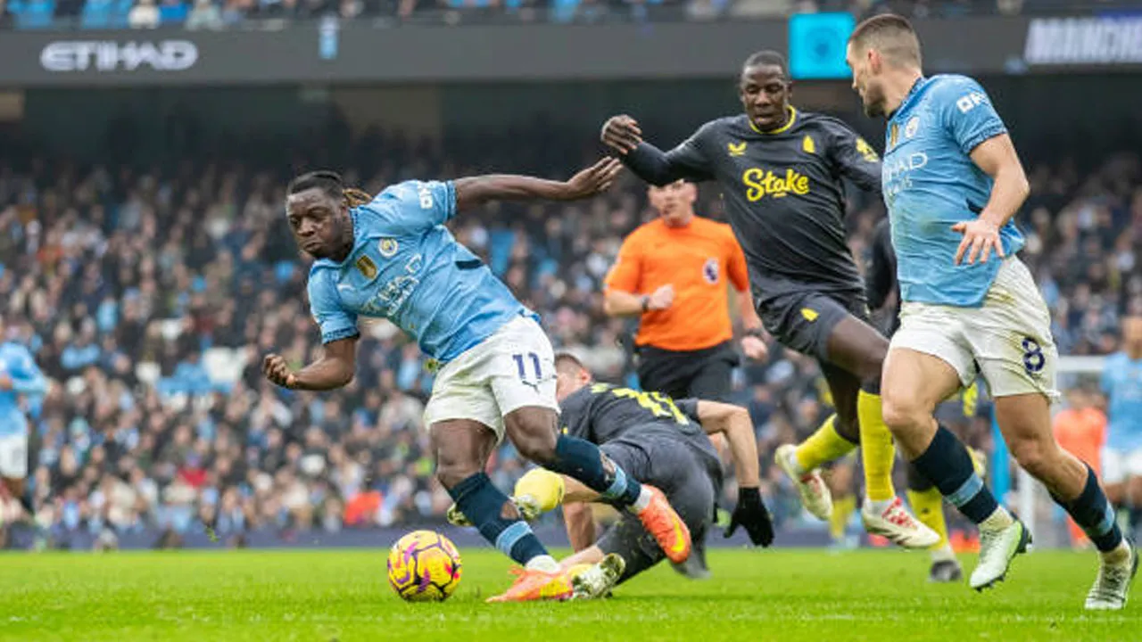 Manchester City vs Everton via gettyimages