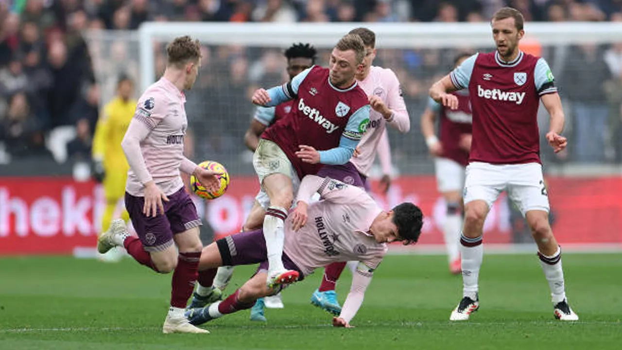 West Ham United vs Brentford via gettyimages