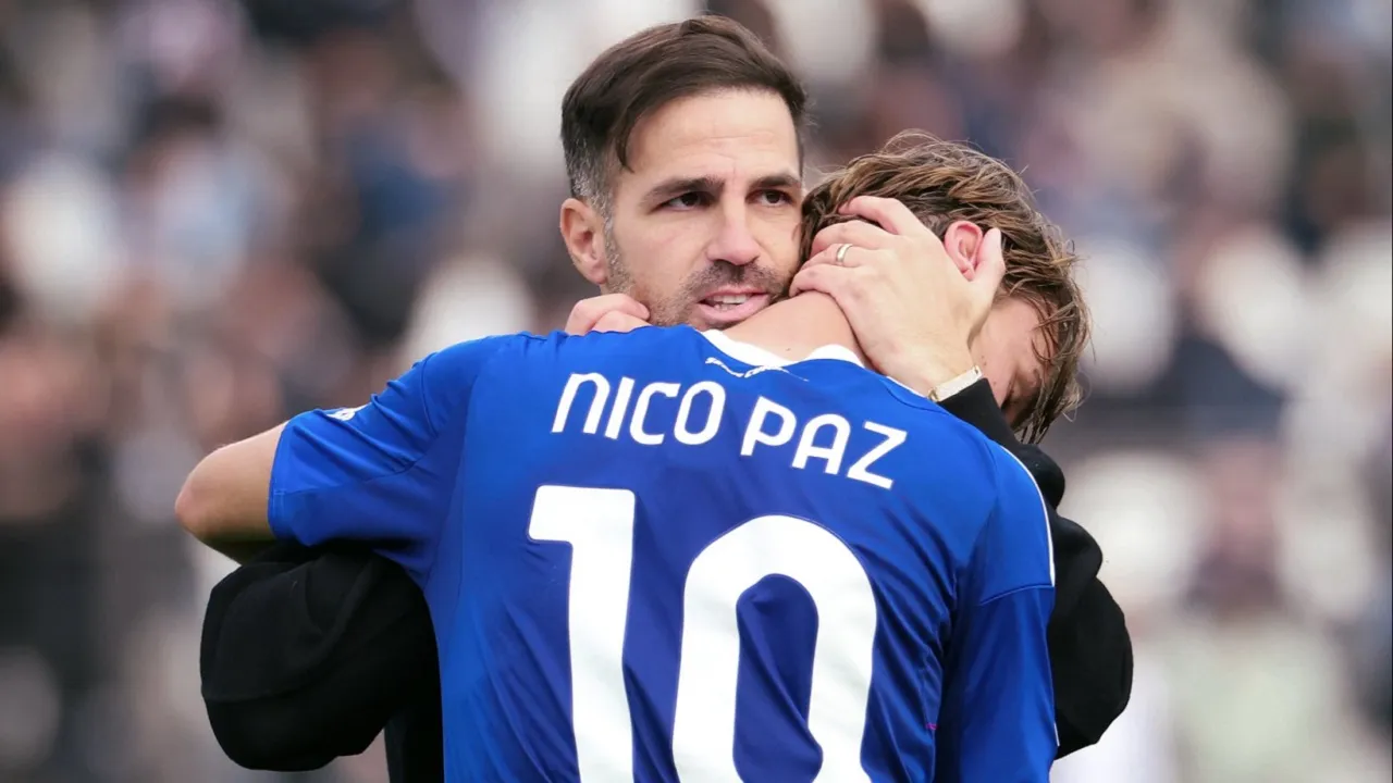 Nico Paz dan Cesc Fabregas (Image: Como)