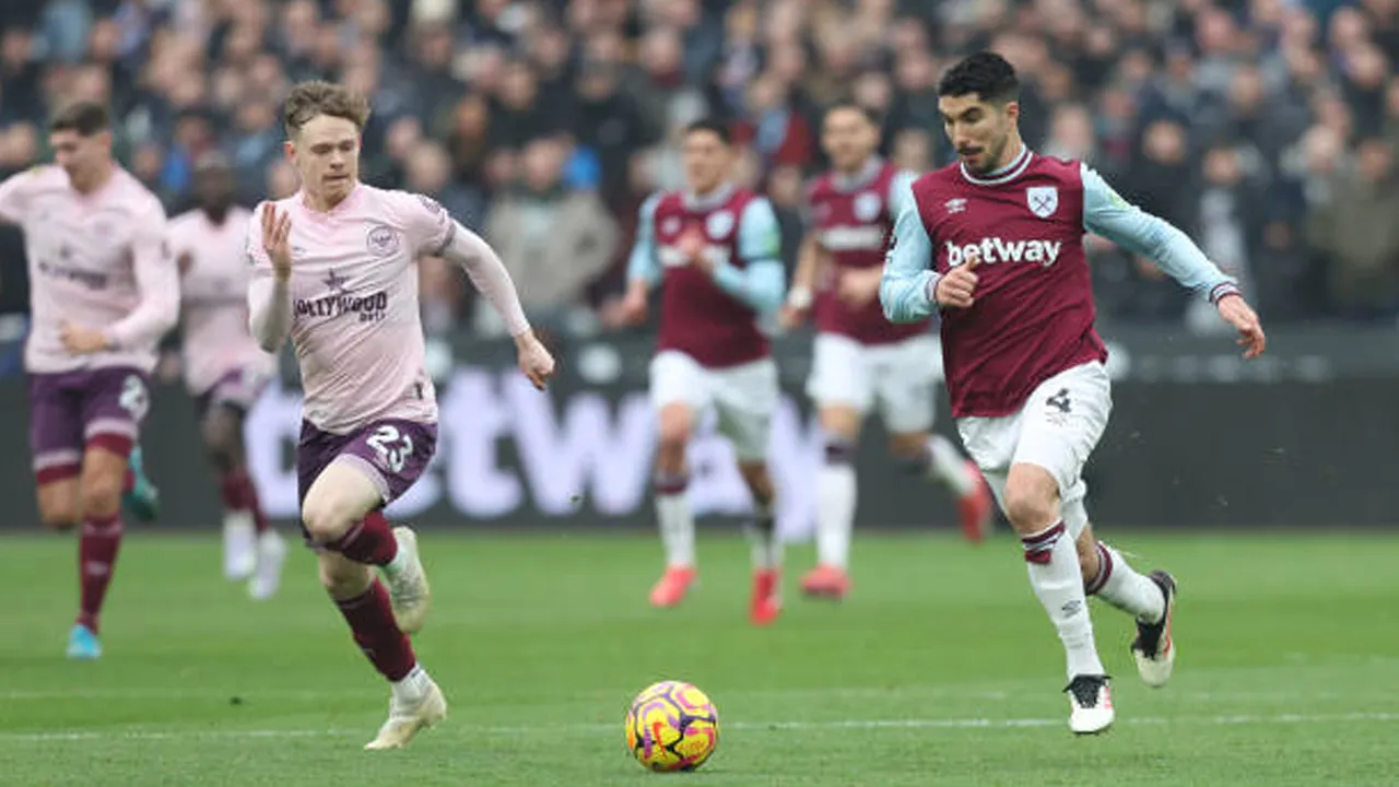 West Ham United vs Brentford via gettyimages