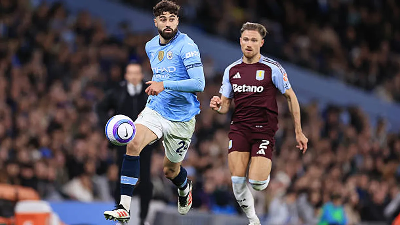 Aston Villa vs Manchester City via gettyimages