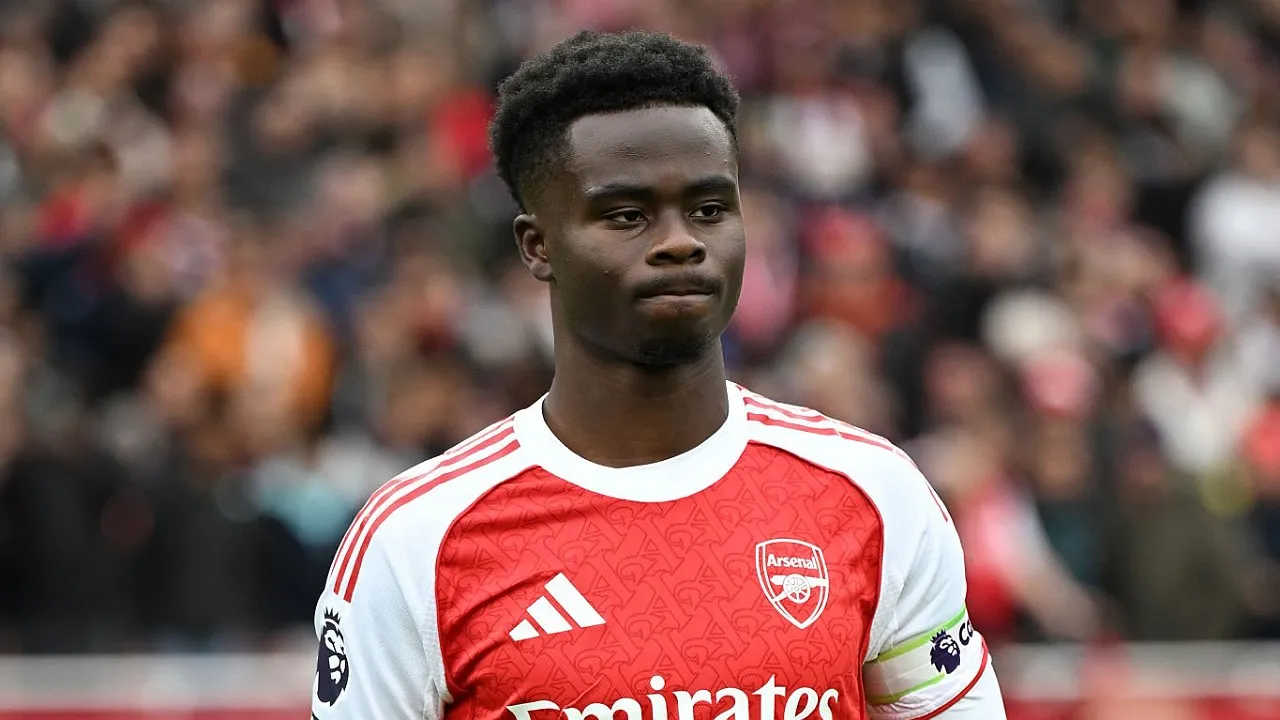 Winger Arsenal, Bukayo Saka. (Foto: Stuart MacFarlane/Getty Images)
