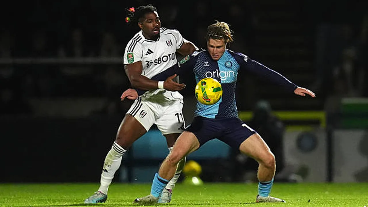Wycombe Wanderers vs Fulham via gettyimages