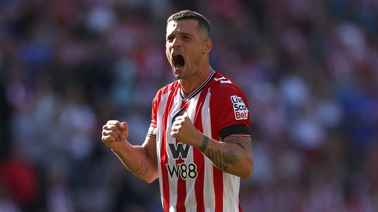 Kapten Sunderland, Granit Xhaka. (Foto: Stu Forster/Getty Images)